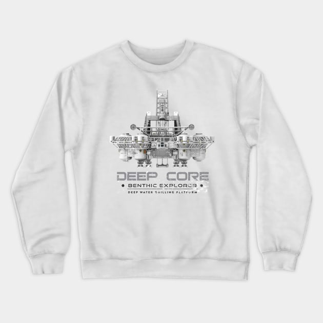 Deep Core Benthic Explorer Crewneck Sweatshirt by MindsparkCreative